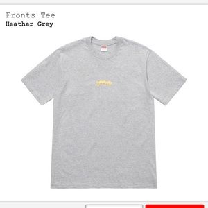 Supreme Fronts Tee Heather Grey SS19 New Sealed